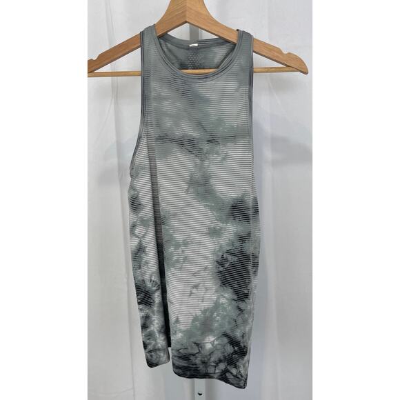 LULULEMON x Peloton Swiftly Tech Tank Top Tie Dye Gray Size 6 - Picture 1 of 10